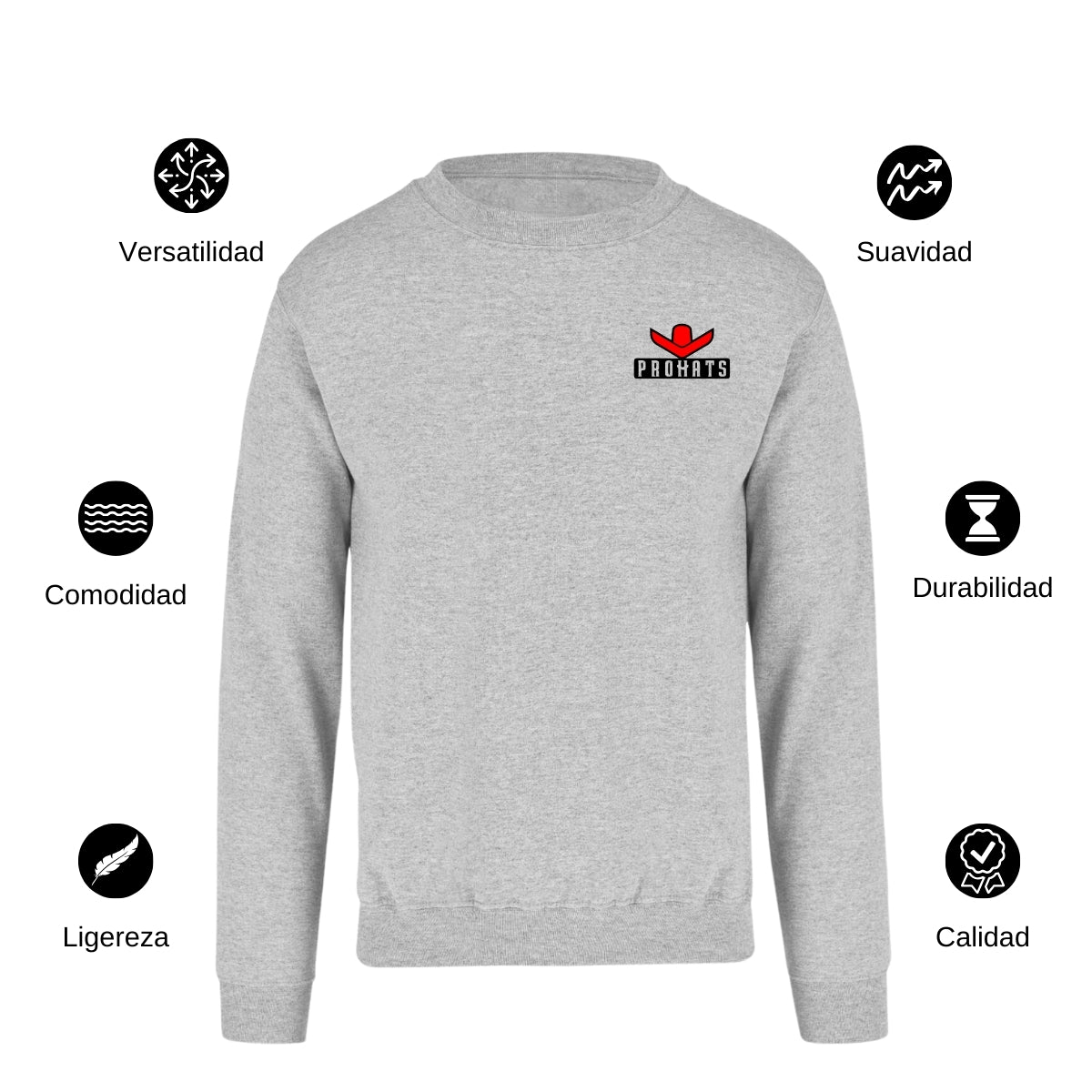 Sudadera Unisex Gris Personalizable Escudo