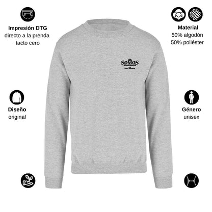Sudadera Unisex Gris Personalizable Escudo
