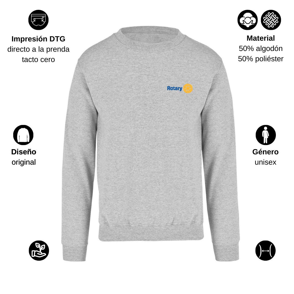 Sudadera Unisex Gris Personalizable Escudo