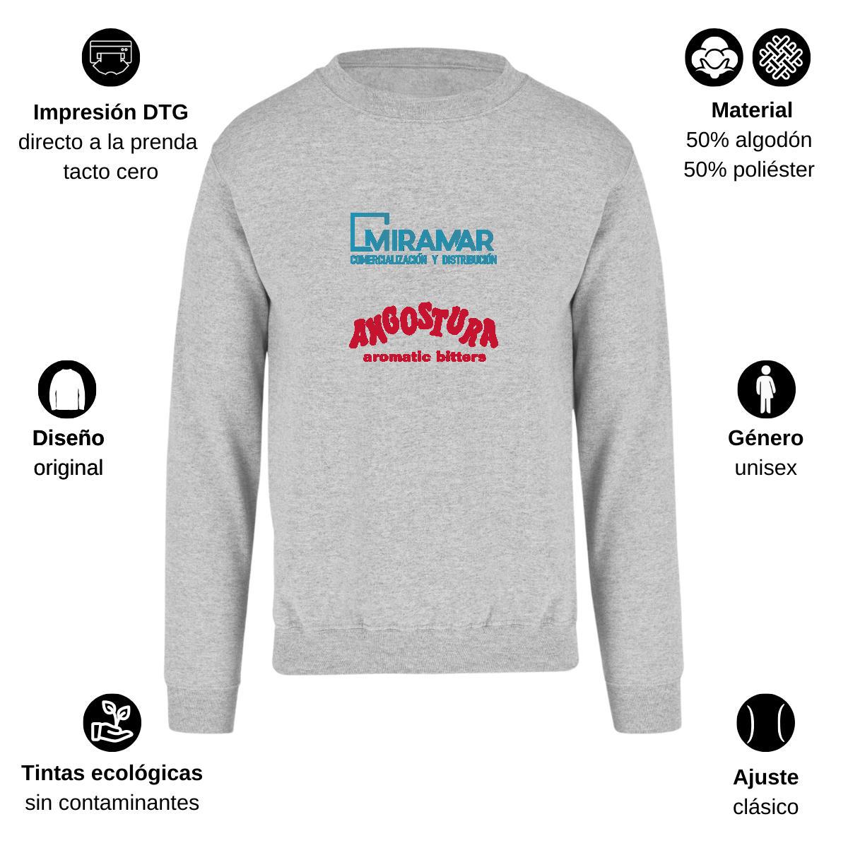 Sudadera Unisex Gris Personalizable Logo
