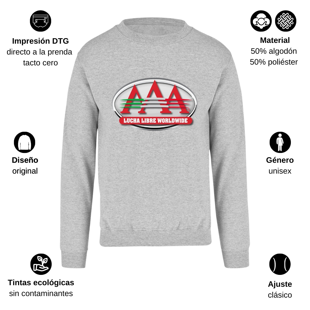 Sudadera Unisex Gris Personalizable Logo