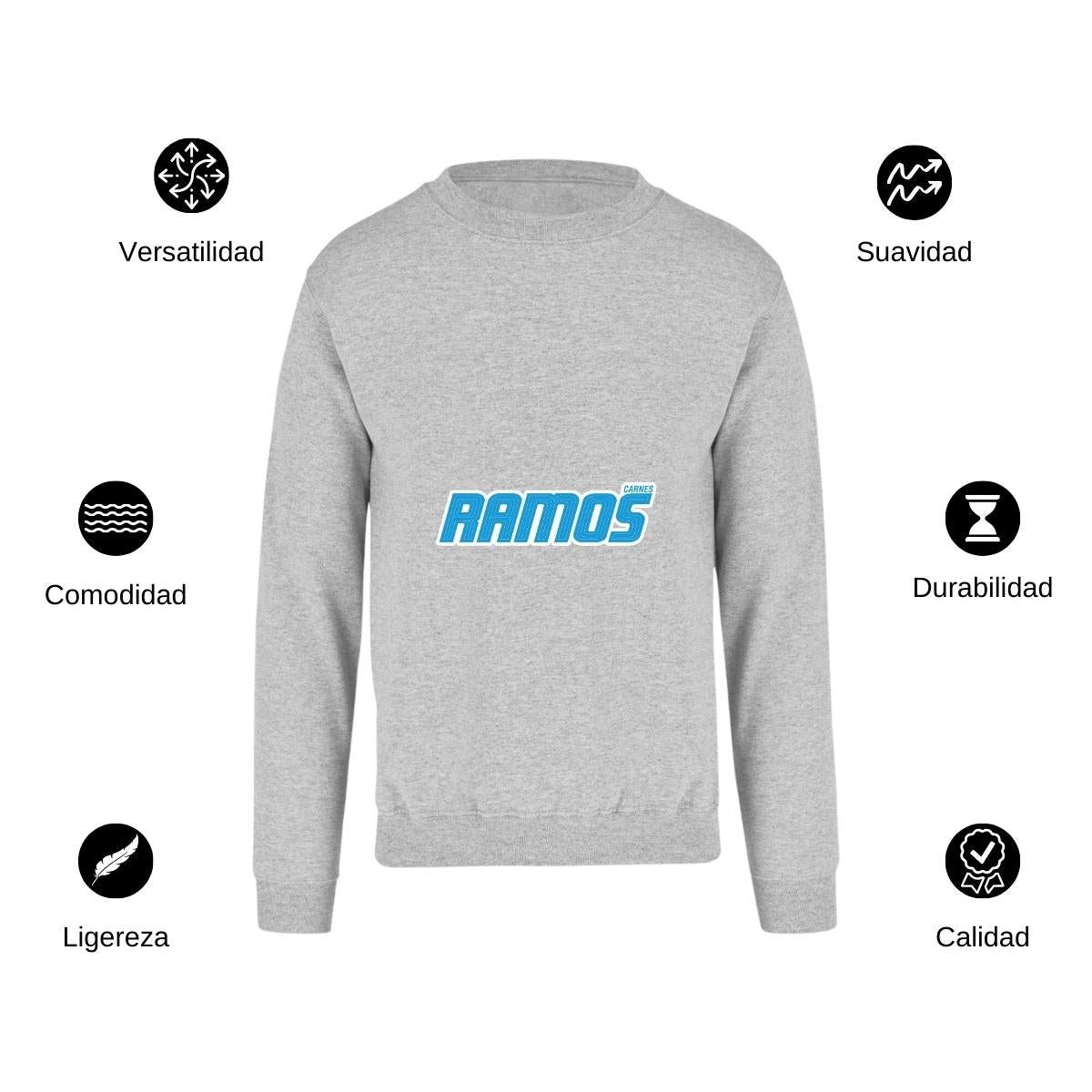 Sudadera Unisex Gris Personalizable Logo