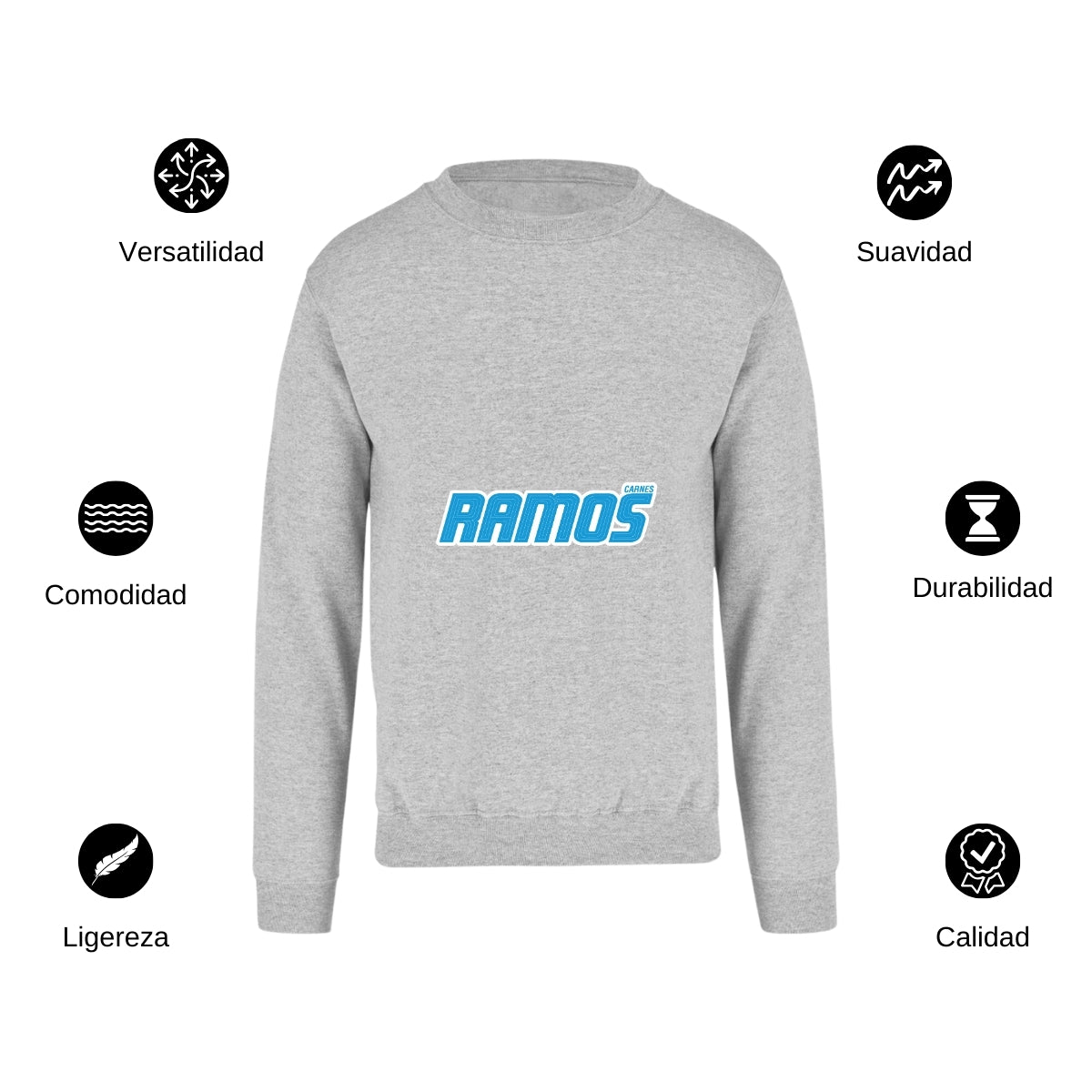 Sudadera Unisex Gris Personalizable Logo