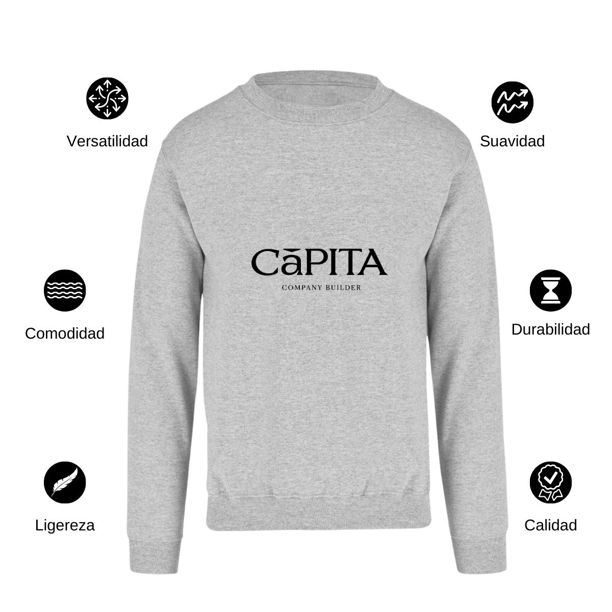 Sudadera Unisex Gris Personalizable Logo