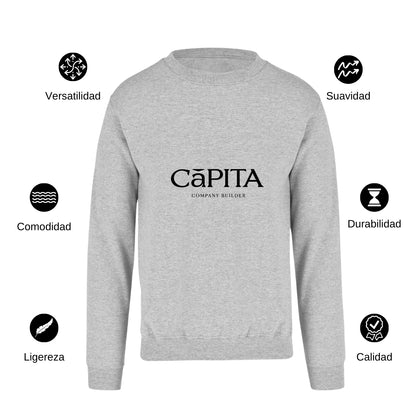 Sudadera Unisex Gris Personalizable Logo