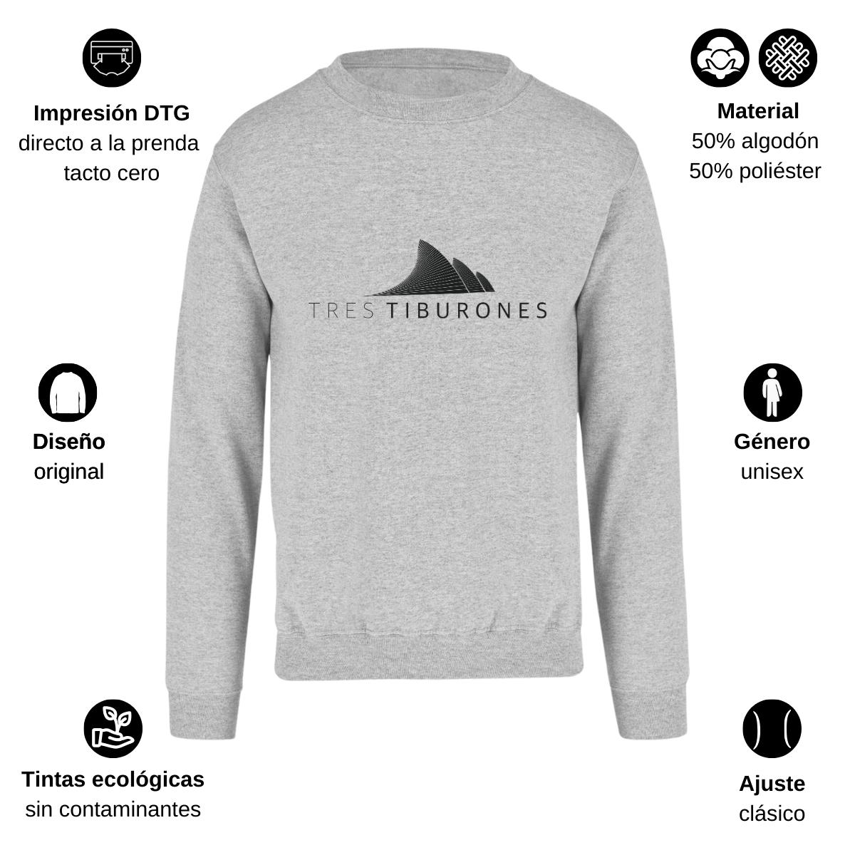 Sudadera Unisex Gris Personalizable Logo