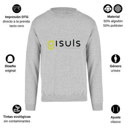 Sudadera Unisex Gris Personalizable Logo