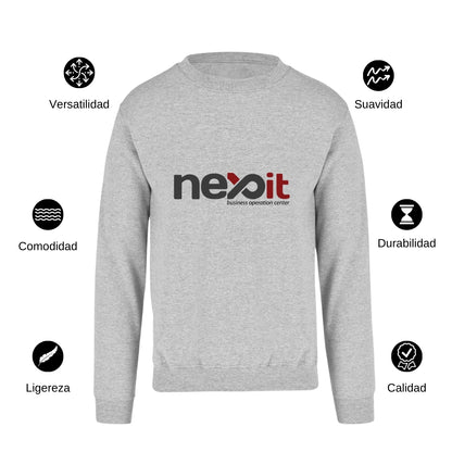 Sudadera Unisex Gris Personalizable Logo