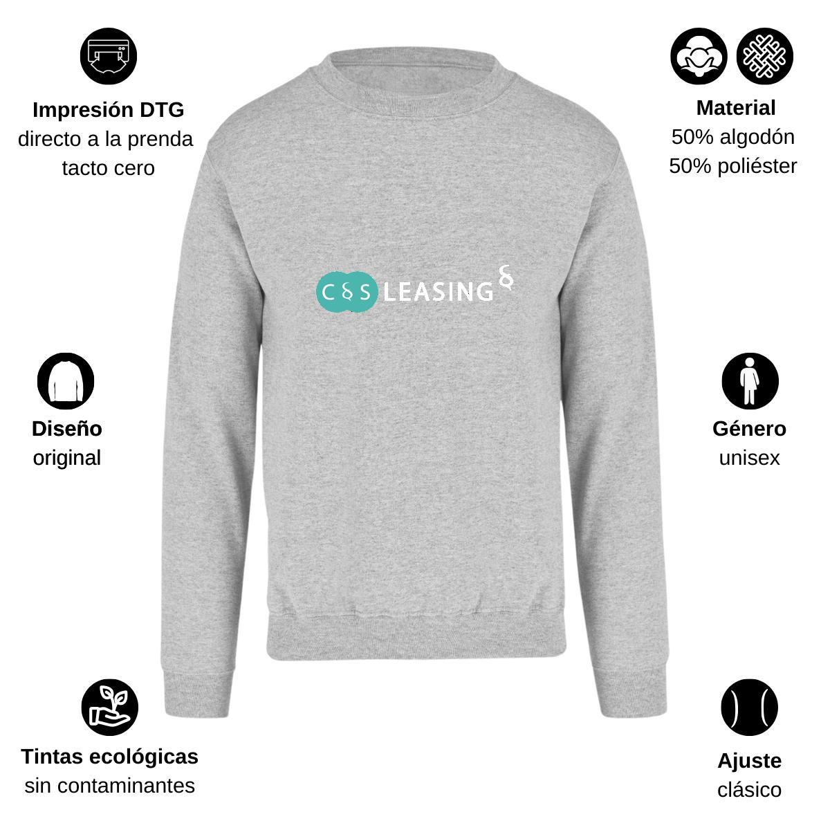 Sudadera Unisex Gris Personalizable Logo