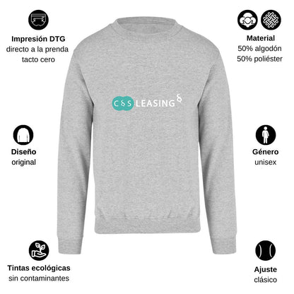 Sudadera Unisex Gris Personalizable Logo