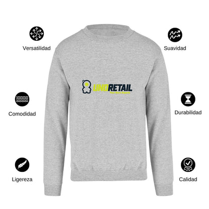 Sudadera Unisex Gris Personalizable Logo