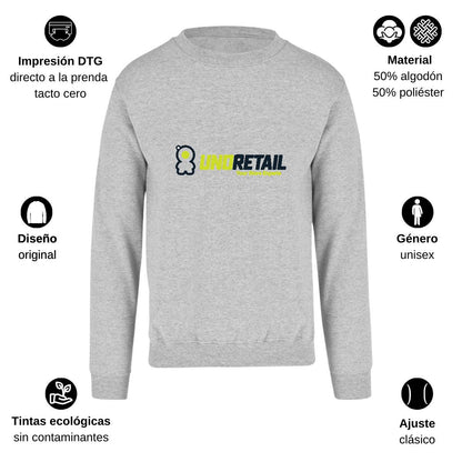 Sudadera Unisex Gris Personalizable Logo