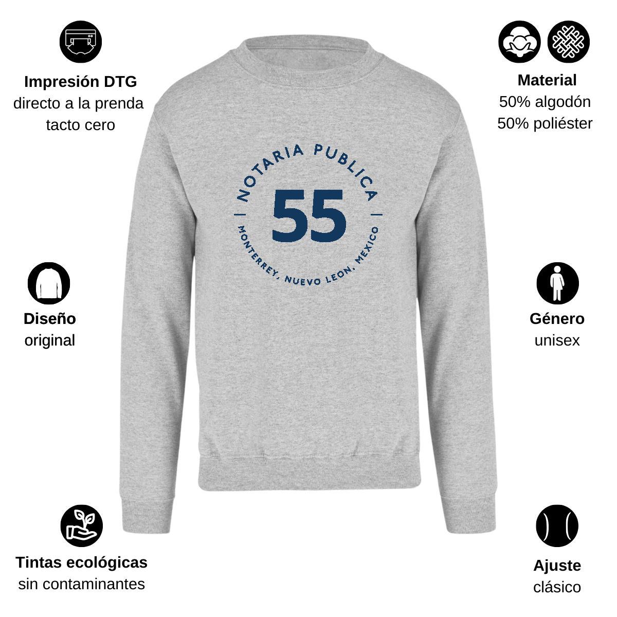 Sudadera Unisex Gris Personalizable Logo