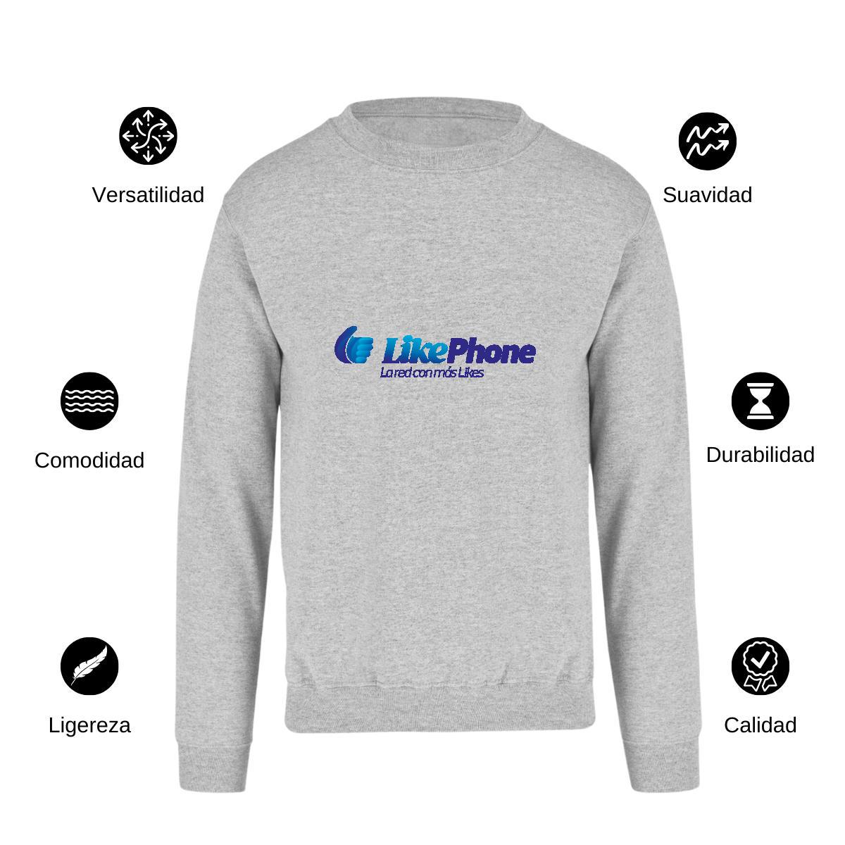 Sudadera Unisex Gris Personalizable Logo