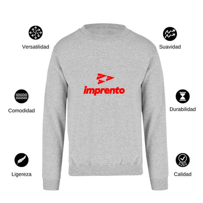 Sudadera Unisex Gris Personalizable Logo