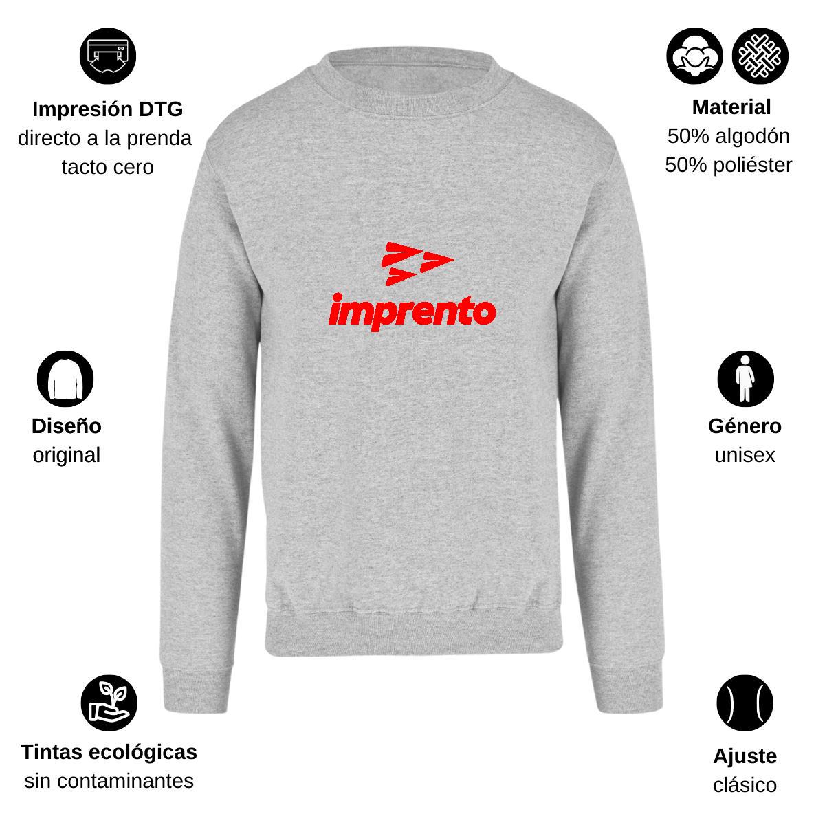 Sudadera Unisex Gris Personalizable Logo