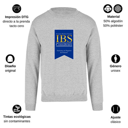 Sudadera Unisex Gris Personalizable Logo