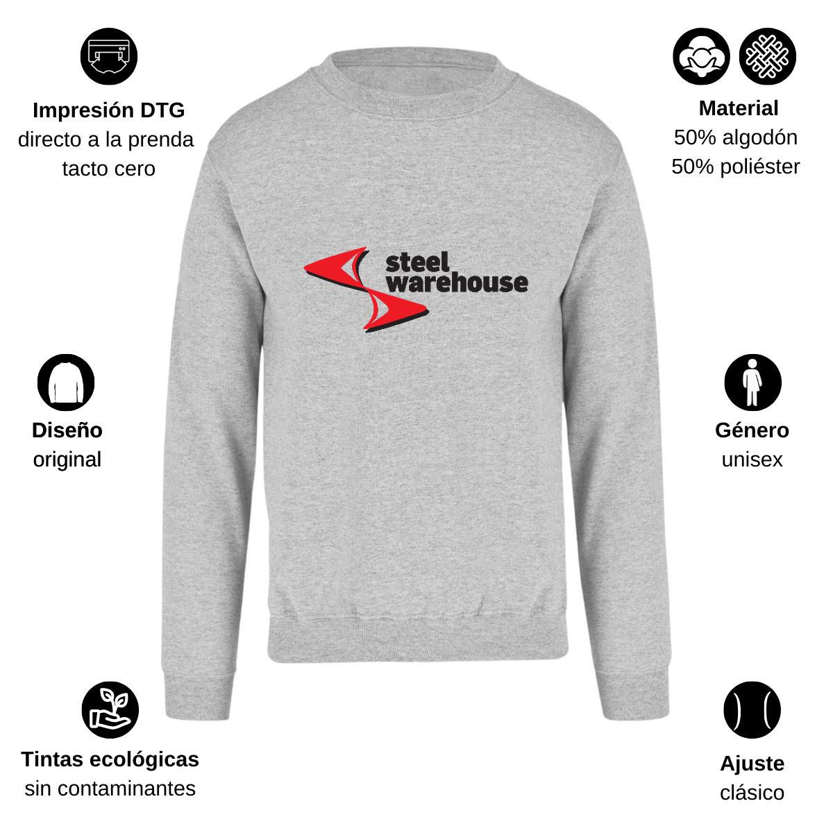 Sudadera Unisex Gris Personalizable Logo
