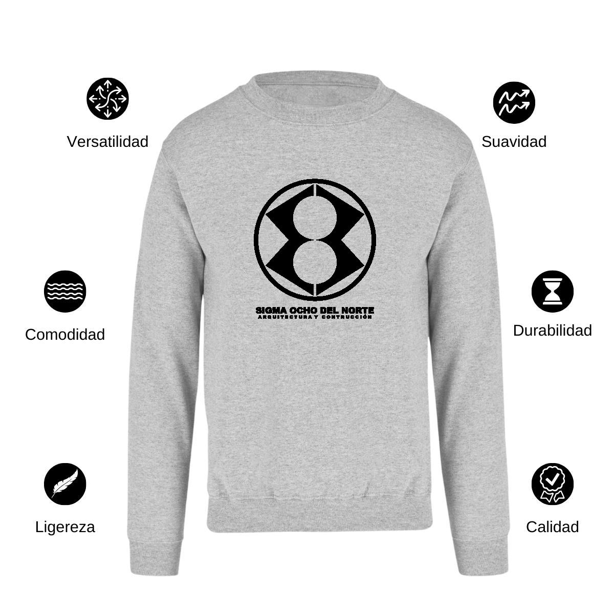 Sudadera Unisex Gris Personalizable Logo