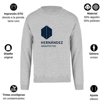 Sudadera Unisex Gris Personalizable Logo