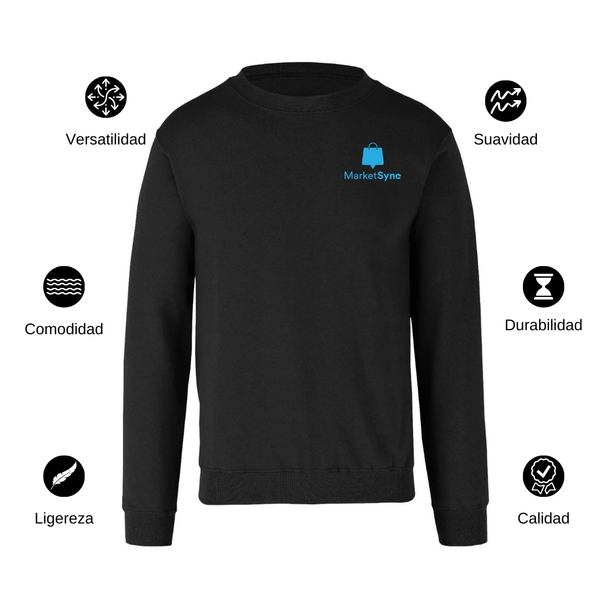 Sudadera Unisex Negro Personalizable Escudo