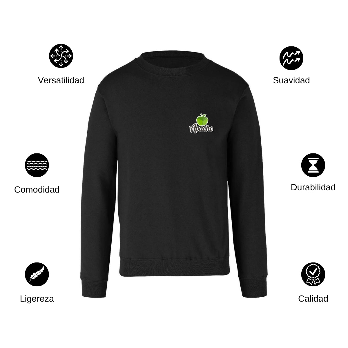 Sudadera Unisex Negro Personalizable Escudo
