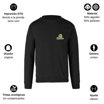 Sudadera Unisex Negro Personalizable Escudo