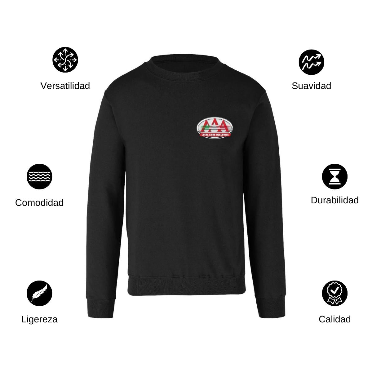 Sudadera Unisex Negro Personalizable Escudo