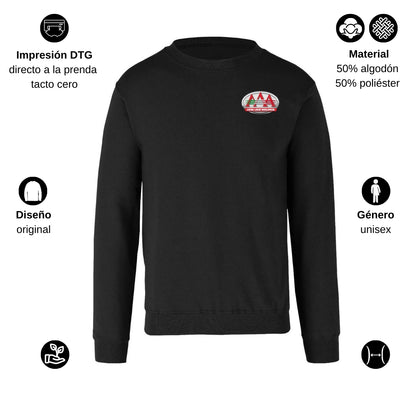 Sudadera Unisex Negro Personalizable Escudo