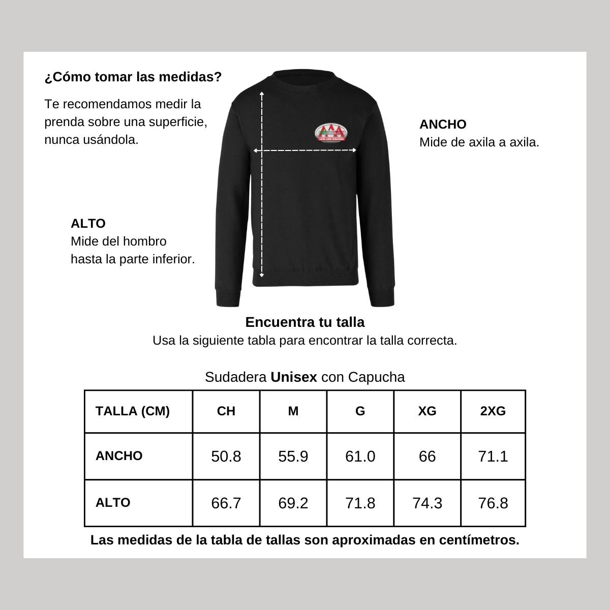 Sudadera Unisex Negro Personalizable Escudo