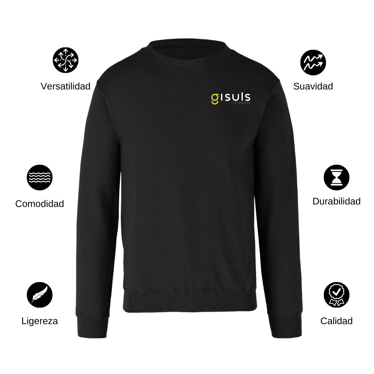 Sudadera Unisex Negro Personalizable Escudo