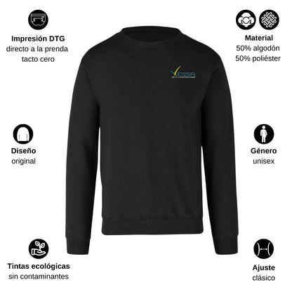 Sudadera Unisex Negro Personalizable Escudo