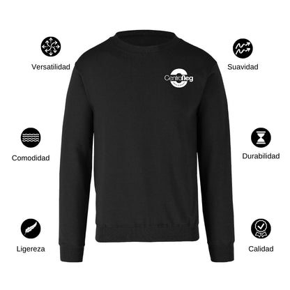 Sudadera Unisex Negro Personalizable Escudo