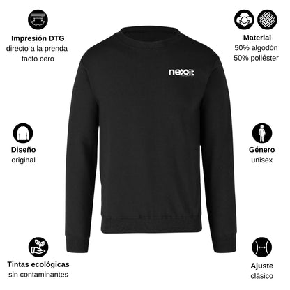Sudadera Unisex Negro Personalizable Escudo