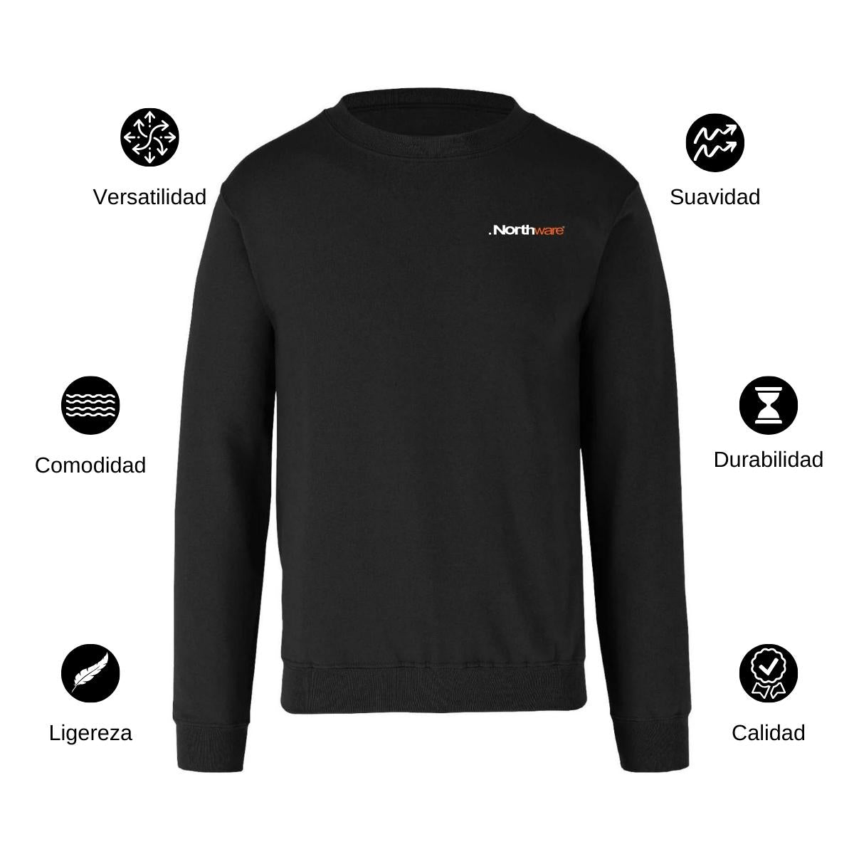 Sudadera Unisex Negro Personalizable Escudo