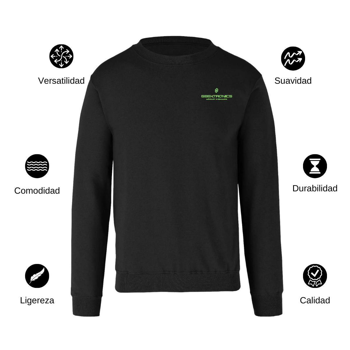Sudadera Unisex Negro Personalizable Escudo