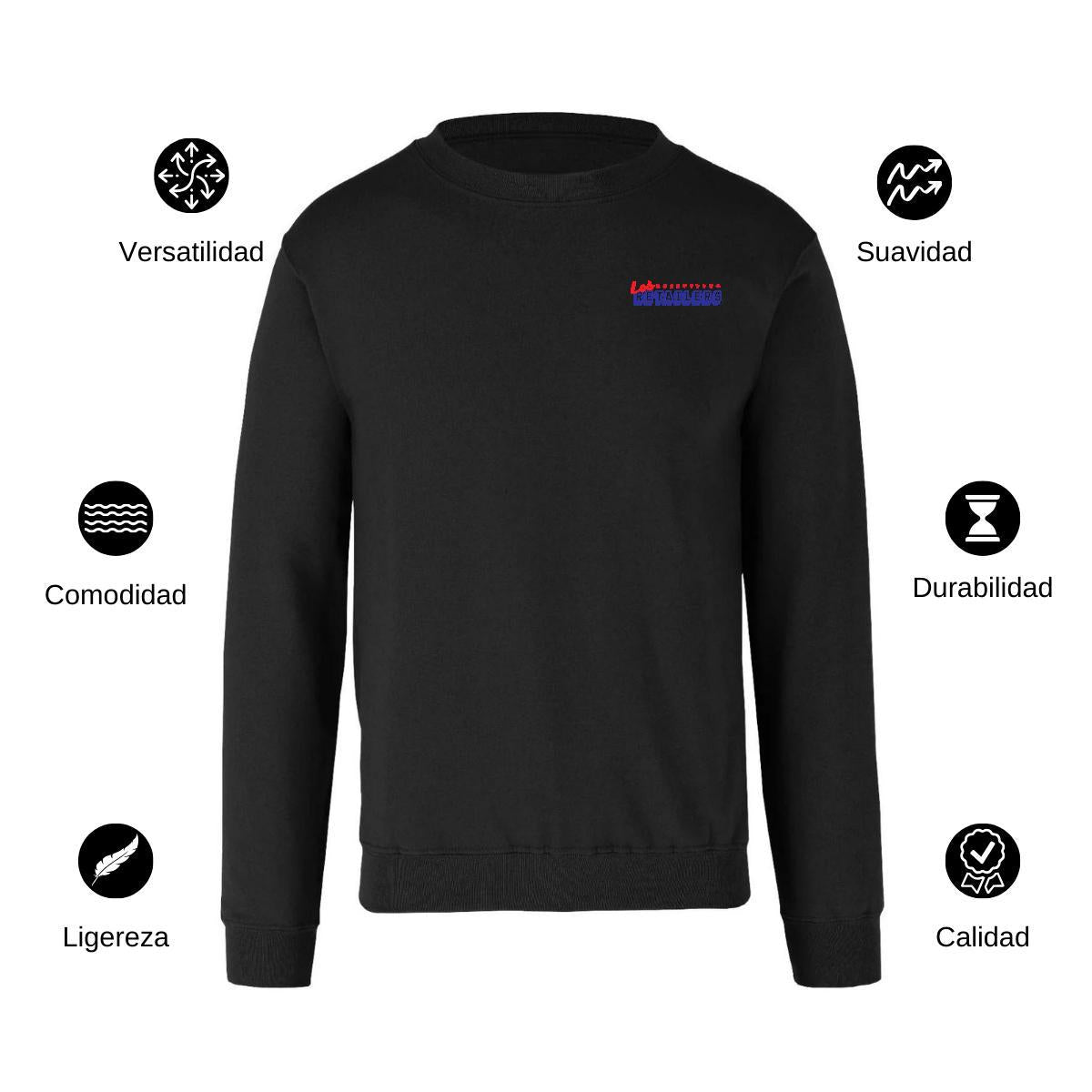 Sudadera Unisex Negro Personalizable Escudo