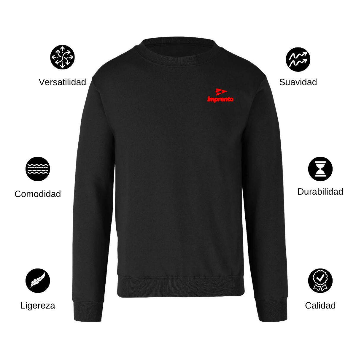 Sudadera Unisex Negro Personalizable Escudo