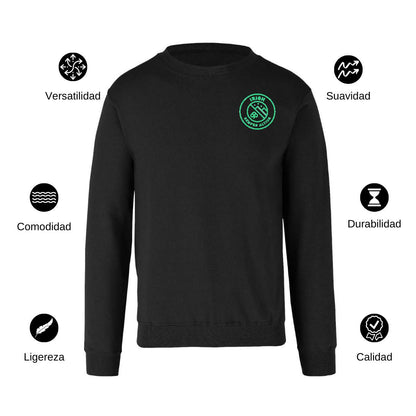 Sudadera Unisex Negro Personalizable Escudo