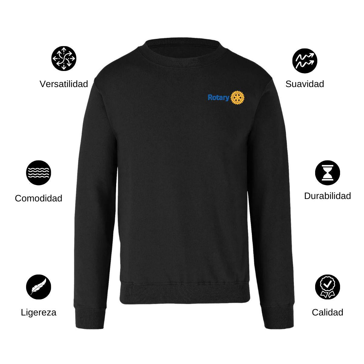 Sudadera Unisex Negro Personalizable Escudo