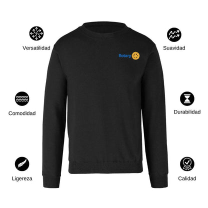 Sudadera Unisex Negro Personalizable Escudo