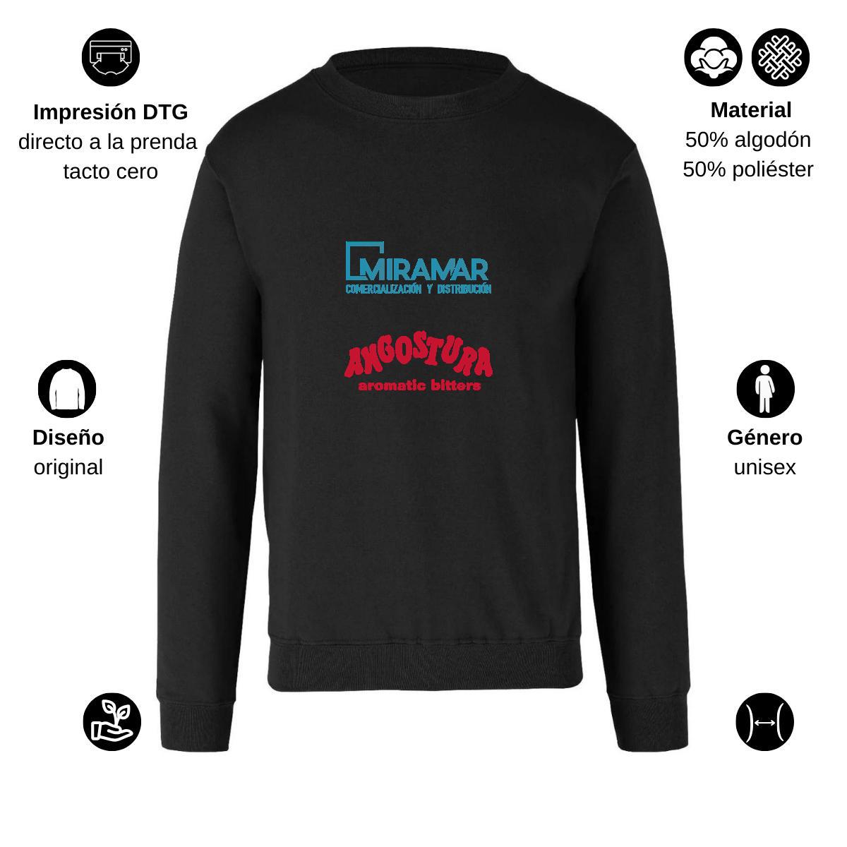 Sudadera Unisex Negro Personalizable Logo
