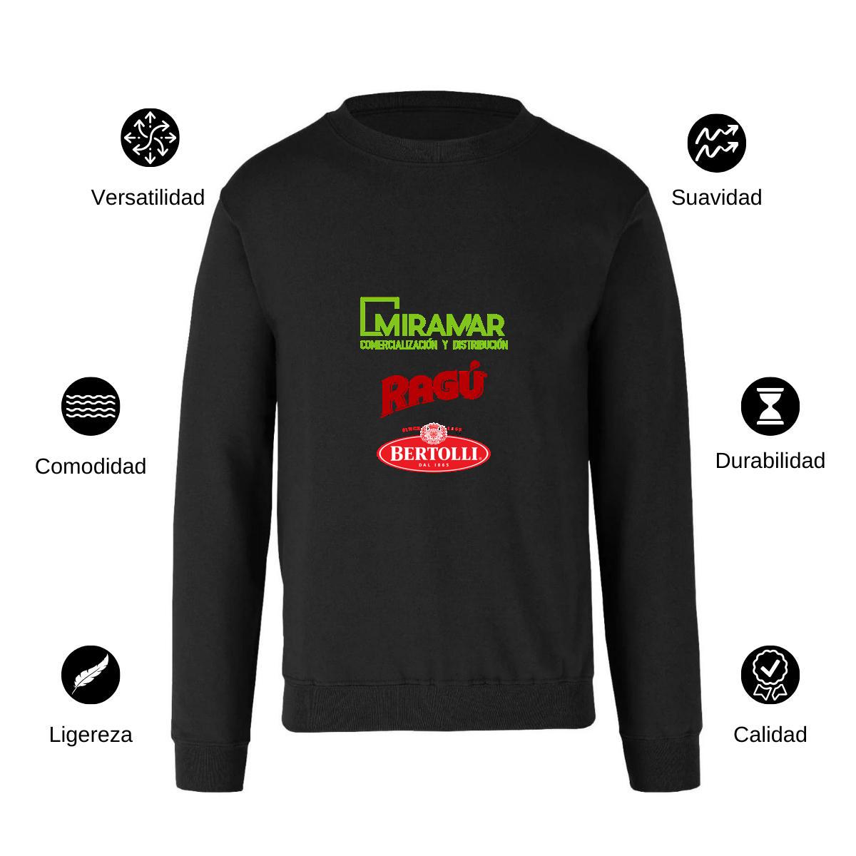 Sudadera Unisex Negro Personalizable Logo