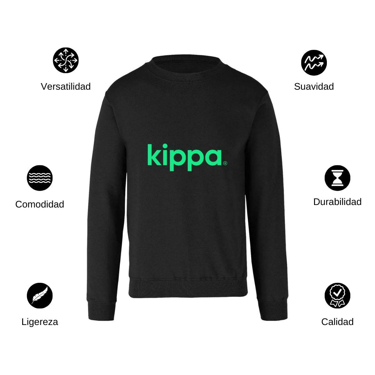 Sudadera Unisex Negro Personalizable Logo