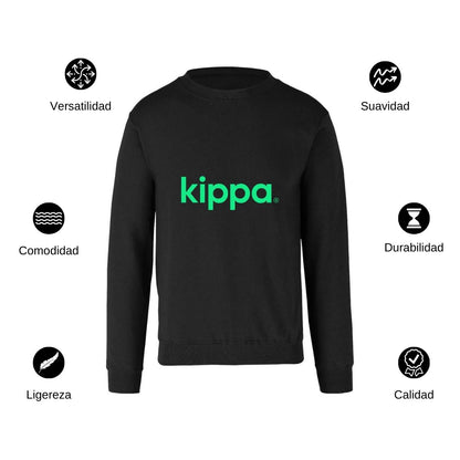Sudadera Unisex Negro Personalizable Logo