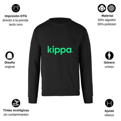 Sudadera Unisex Negro Personalizable Logo