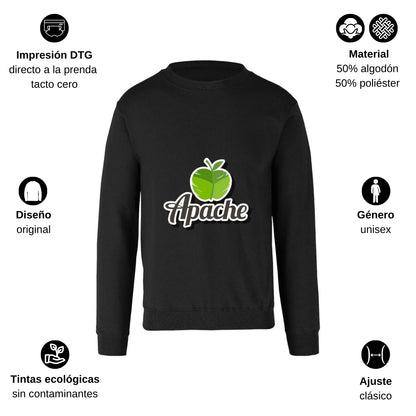 Sudadera Unisex Negro Personalizable Logo