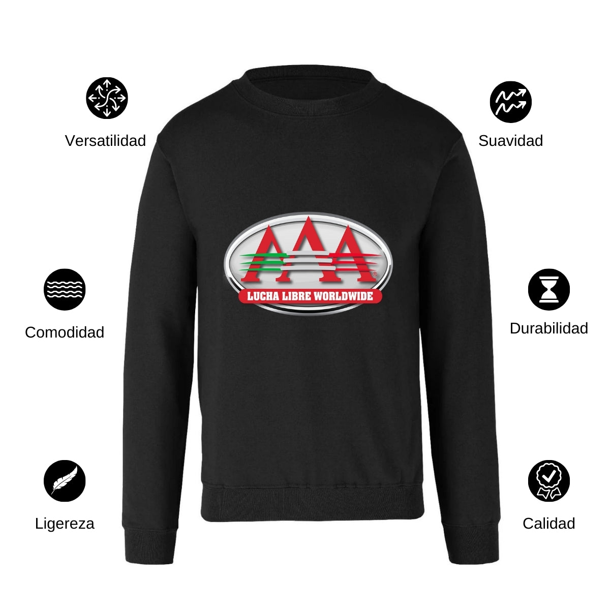 Sudadera Unisex Negro Personalizable Logo