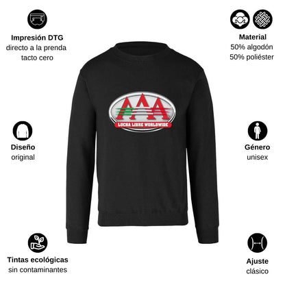 Sudadera Unisex Negro Personalizable Logo