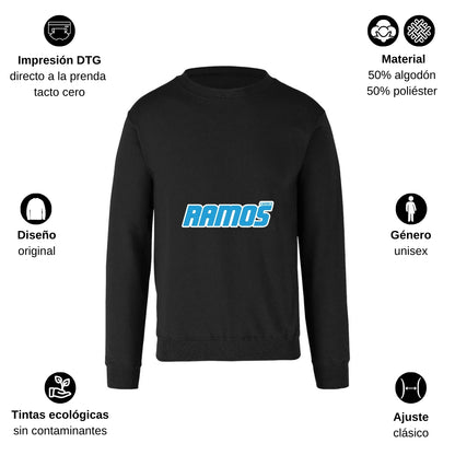 Sudadera Unisex Negro Personalizable Logo